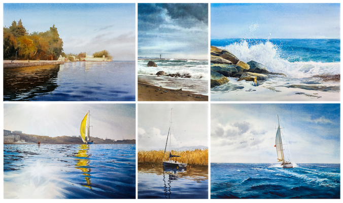 [Наталья Нестерова] [Sobaka-Risovaka] Море в акварели. Тариф Рисую сам (2024)