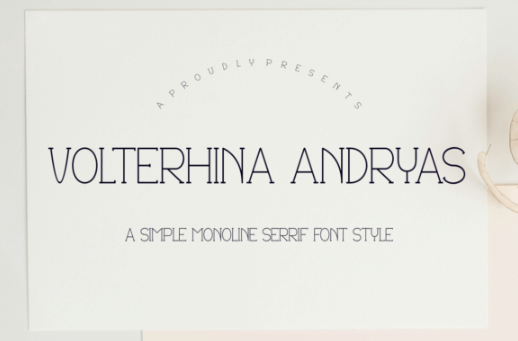 [Creativefabrica] Volterhina Andryas Font (2022)