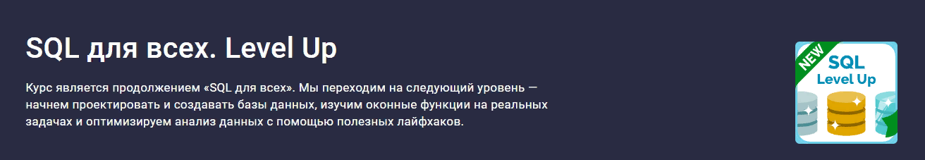 [Stepik] Игорь Ким - SQL для всех. Level Up (2023)