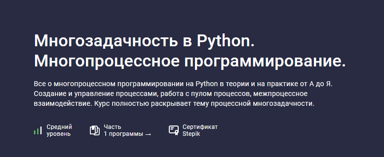 [Шибаев Александр] [Stepik] Многозадачность в Python. Многопроцессное программирование (2024)
