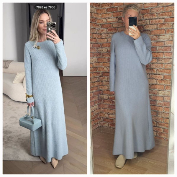 [Машинное вязание] Татьяна Макаренко ― Совместник Платье SKY (2024)