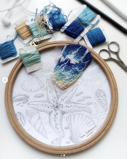 [Яна Захарова] [Вышивка] Современная вышивка на фатине (2024)