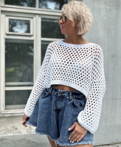 [Наталья Курникова] [nataknitwear] Топ Organic_сетка (2024)