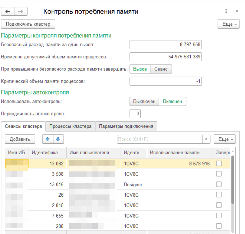 [infostart] Контроль расхода памяти сервера 1СПредприятие 8 (2023)