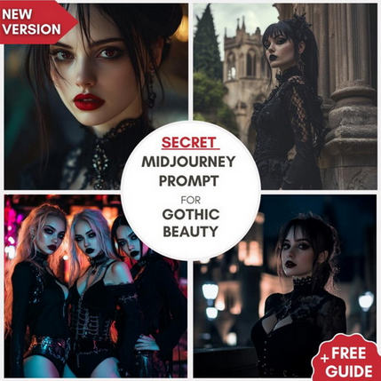 [InfinteArtDesigns] Промпты Midjourney для создания изображений готических красавиц (2025)