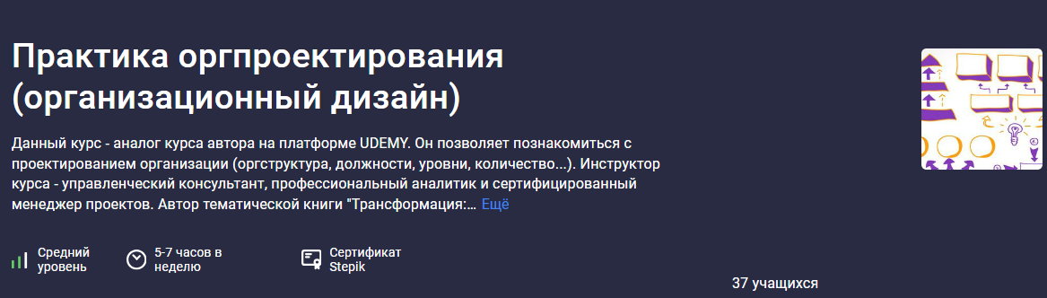 [Stepik] Практика оргпроектирования (организационный дизайн) (2024)