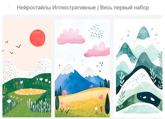 [Ольга Захарова] [StockerSchool] Нейростайлы иллюстративные. Весь первый набор (2025)