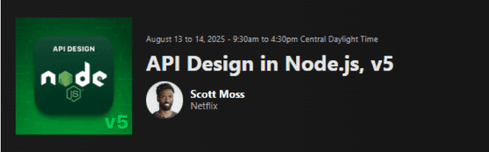 [frontendmasters] Проектирование API на Node.js, v5