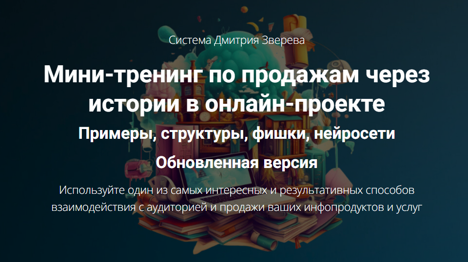 [Дмитрий Зверев] Мини-тренинг по продажам через истории в онлайн-проекте. Тариф Мини-тренинг по историям (2024)
